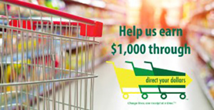 shopping cart "Help Us Earn $1,000 thourgh Direct Your Dollars"