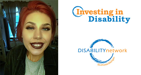 Shelby. Text: Investing in Disability