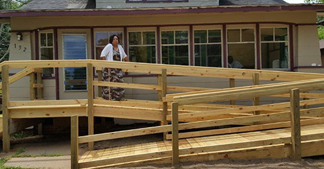 woman on her new ramp