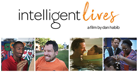 "Intellignet Lives" with photos of 4 people highlighted