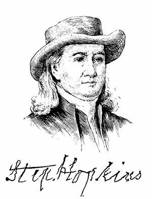 Stephen Hopkins (drawing and signature)