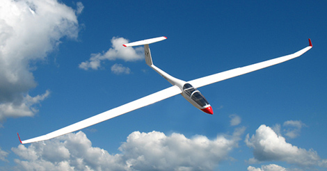 glider plane flying
