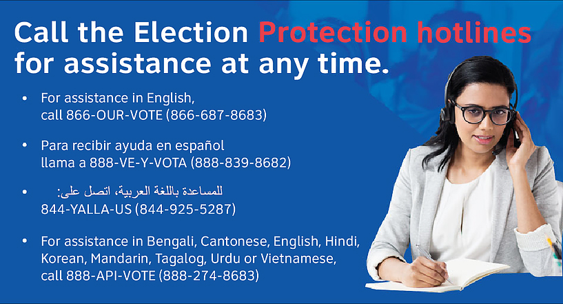 Hotline call info in various languages
