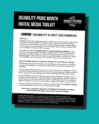 PDF cover of DNSWM's Digital Media Toolkit on a teal background.